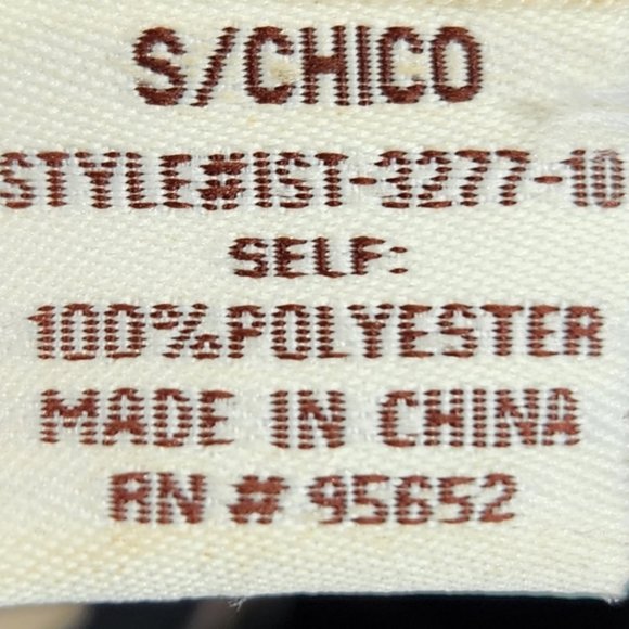 Sans Souci Black w/Tan Dots Button Down Collared Sleeveless Top Size Small - Picture 10 of 11